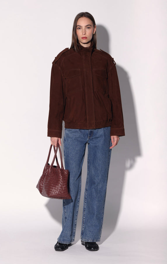 Walter Baker Astrid Jacket Bittersweet Suede Leather