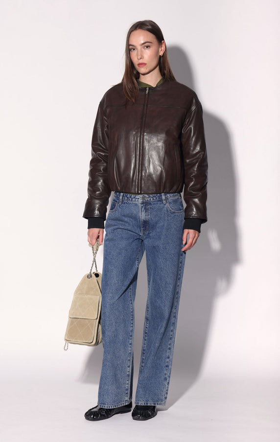 Walter Baker Jonas Jacket Washed Brown Leather