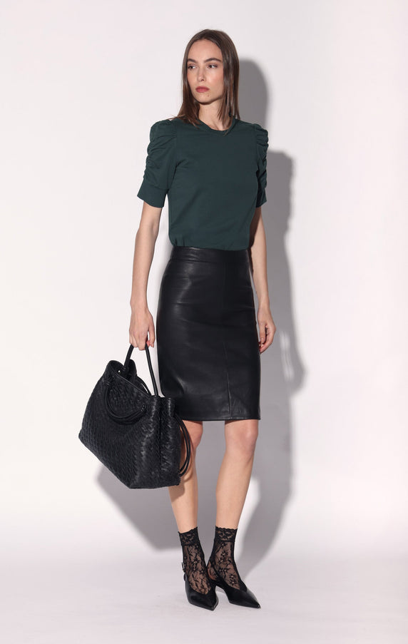 Walter Baker Mae Skirt Black Stretch Leather