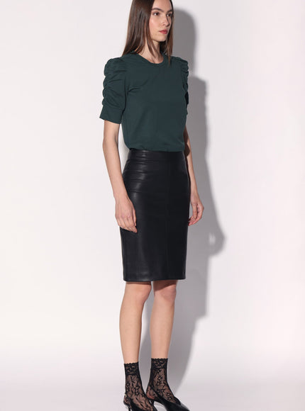 Walter Baker Mae Skirt Black Stretch Leather
