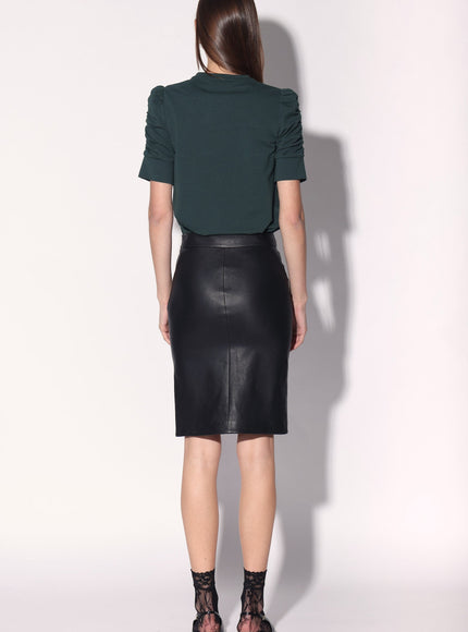 Walter Baker Mae Skirt Black Stretch Leather
