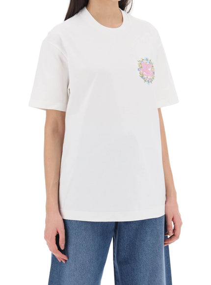 Etro floral pegasus embroidered t-shirt