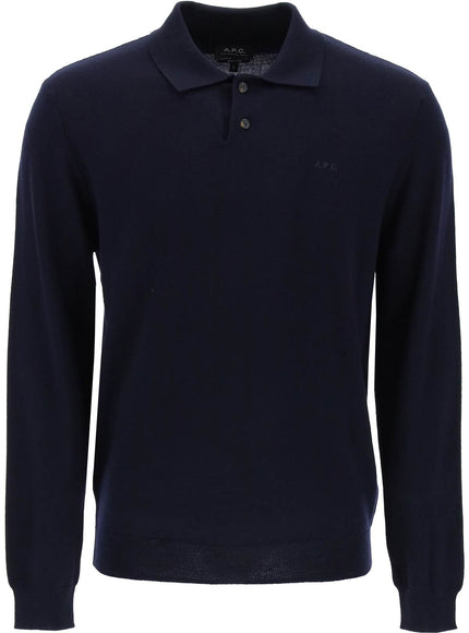 A.P.C. jacob wool pullover polo sweater