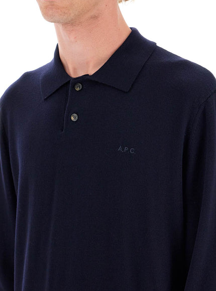 A.P.C. jacob wool pullover polo sweater