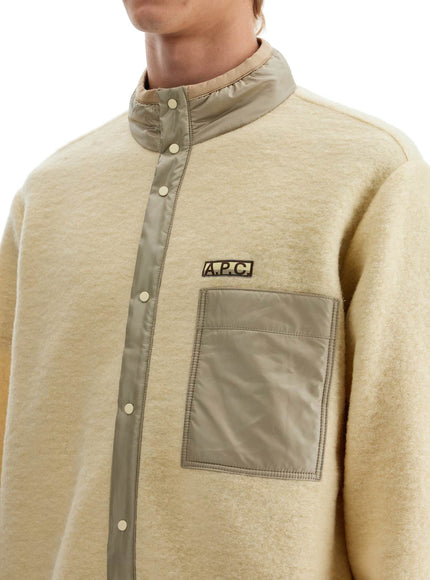 A.P.C. ewan wool effect fleece bl