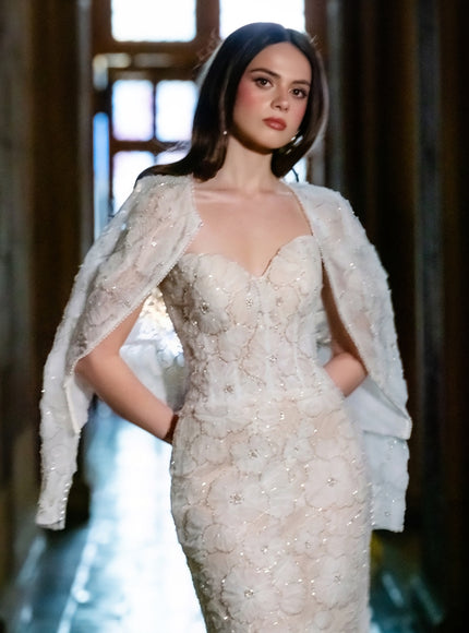 Yumi Katsura Wallace Beaded Lace Wedding Gown