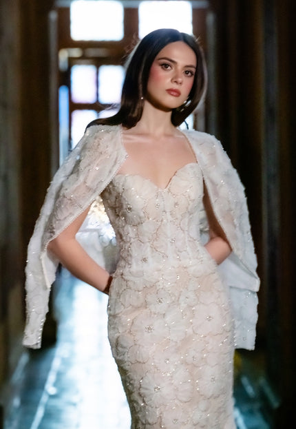 Yumi Katsura Wallace Beaded Lace Wedding Gown