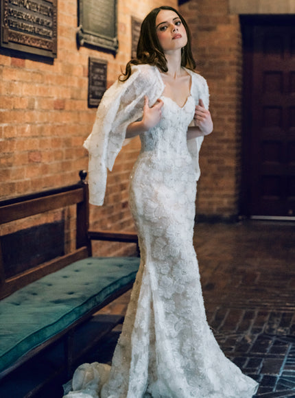 Yumi Katsura Wallace Beaded Lace Wedding Gown
