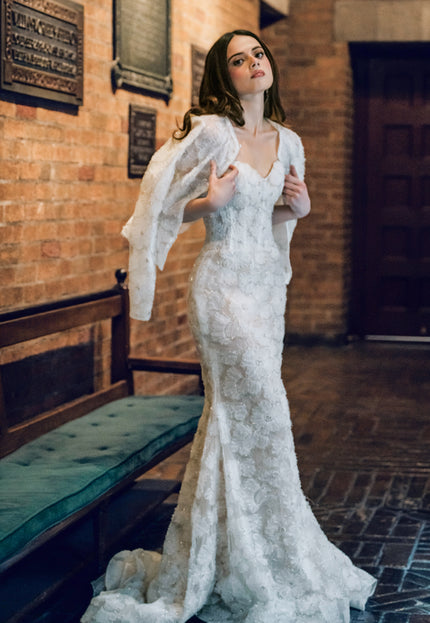Yumi Katsura Wallace Beaded Lace Wedding Gown