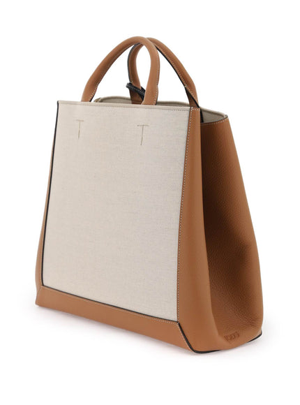 Tod'S canvas & leather tote bag