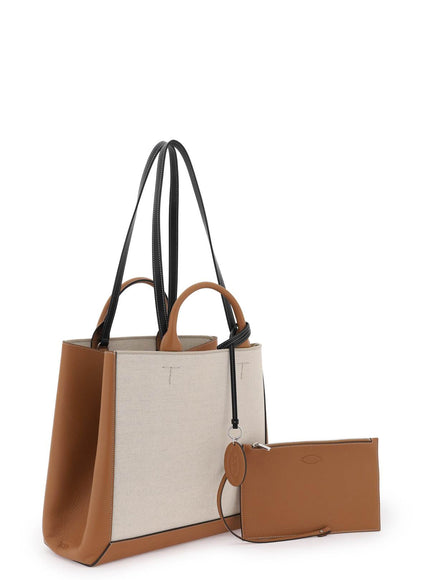 Tod'S canvas & leather tote bag