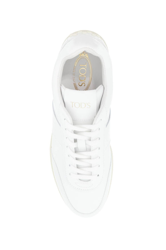 Tod's Leather Tabs Sneakers In White