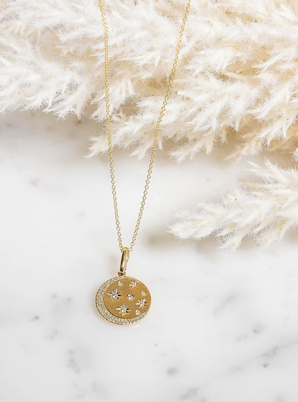 14K Diamond Celestial Necklace