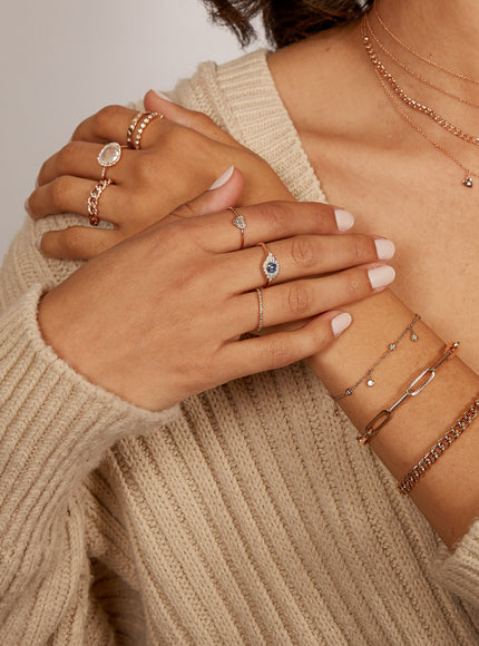 Zoe Lev Diamond Moonstone Ring