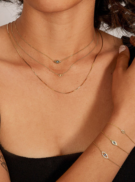 Zoe Lev 14K Gold Snake Chain Necklace