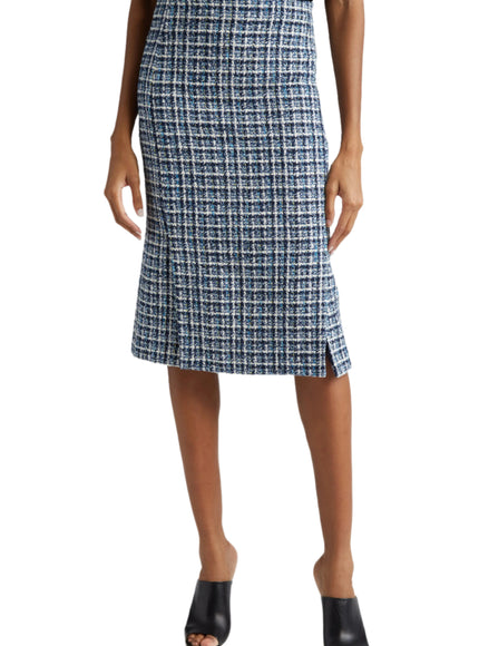 Etro Blue Tweed Pencil Skirt