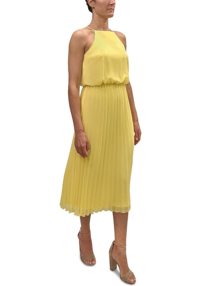 Sam Edelman Blouson Pleated Skirt Midi Dress