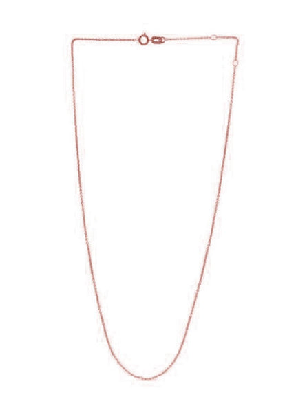 Adjustable Cable Chain in 14k Rose Gold (1.0mm) - Ellie Belle