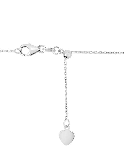 Adjustable Cable Chain in 14k White Gold (1.0mm) - Ellie Belle