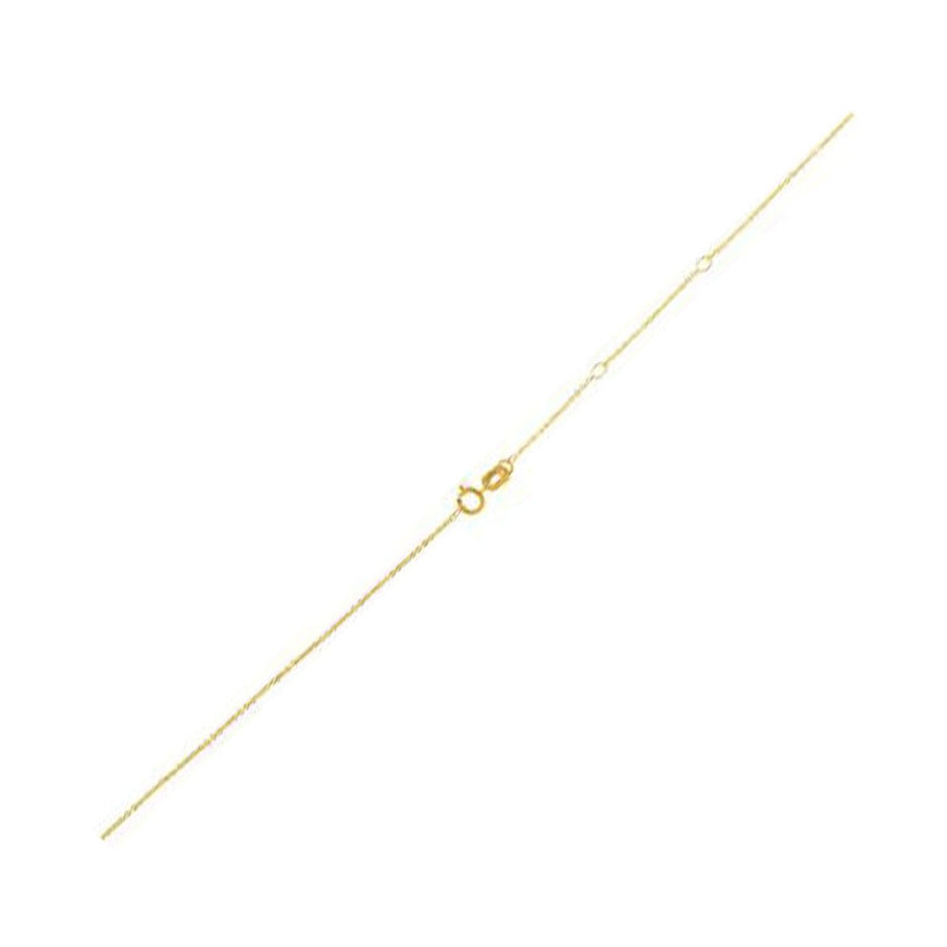 Adjustable Cable Chain in 14k Yellow Gold (1.0mm) - Ellie Belle