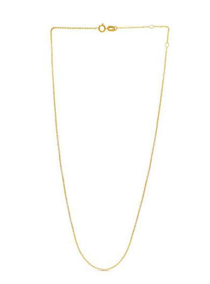 Adjustable Cable Chain in 14k Yellow Gold (1.0mm) - Ellie Belle