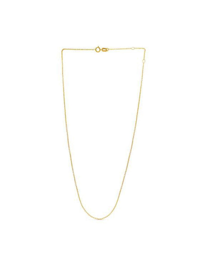 Adjustable Cable Chain in 14k Yellow Gold (1.0mm) - Ellie Belle