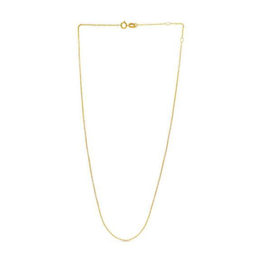 Adjustable Cable Chain in 14k Yellow Gold (1.0mm) - Ellie Belle