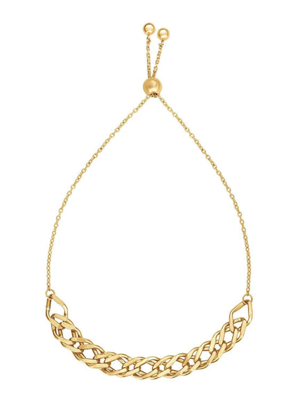 Adjustable Chain Bracelet in 14k Yellow Gold - Ellie Belle