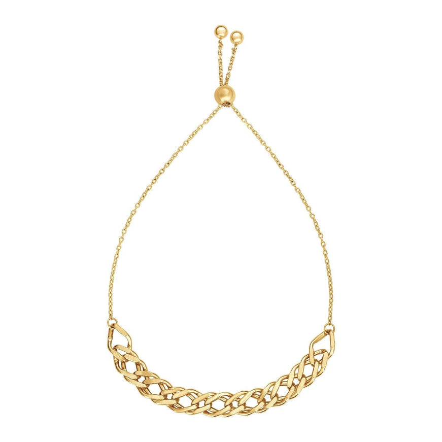 Adjustable Chain Bracelet in 14k Yellow Gold - Ellie Belle