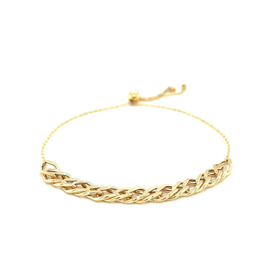 Adjustable Chain Bracelet in 14k Yellow Gold - Ellie Belle