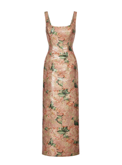 Anne Barge Alba Scoop Neck Sequin Evening Gown