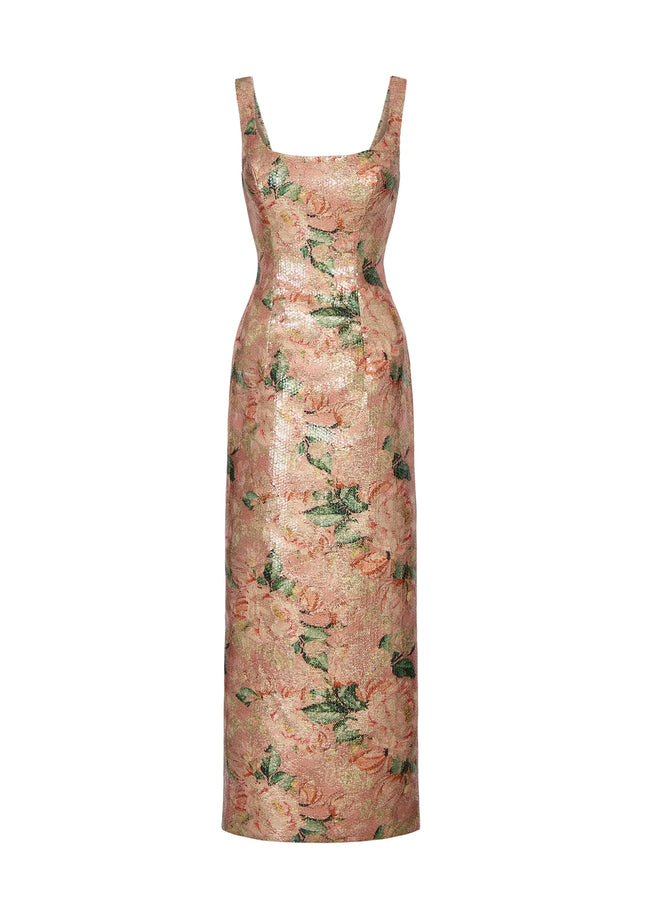Anne Barge Alba Scoop Neck Sequin Evening Gown