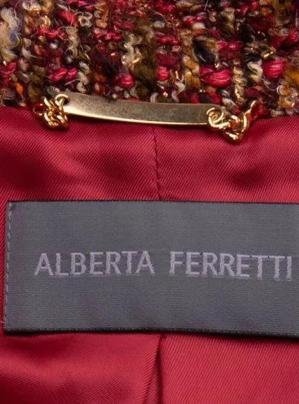 Alberta Ferretti Boucle Blazer Jacket Size 42 M - Ellie Belle