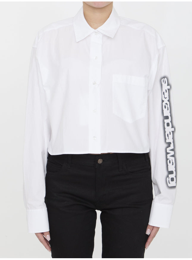 Alexander Wang Cropped Shirt With Halo Print - Ellie Belle