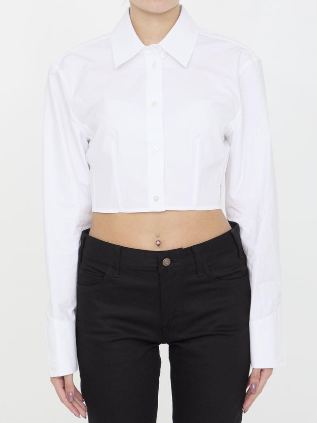 Alexander Wang Cropped Structured Shirt - Ellie Belle