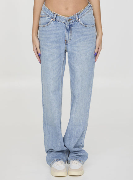 Alexander Wang Denim Jeans With Nameplate - Ellie Belle