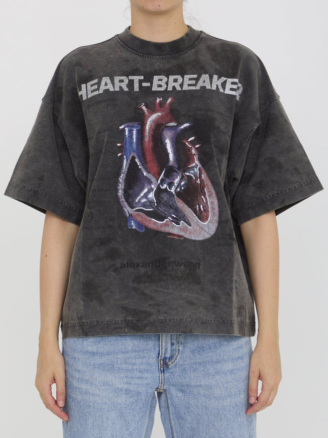 Alexander Wang Heartbreaker T-shirt in Gray - Ellie Belle