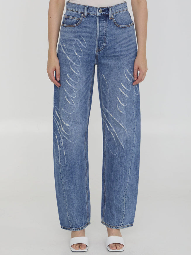 Alexander Wang Laser Logo Jeans - Ellie Belle