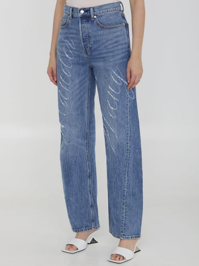 Alexander Wang Laser Logo Jeans - Ellie Belle