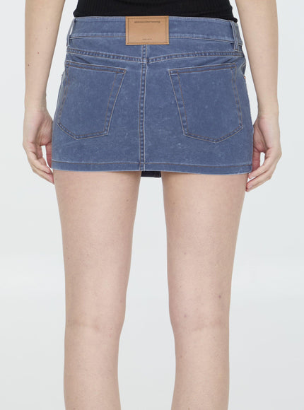 Alexander Wang Miniskirt In Denim Trompe-l'oeil - Ellie Belle