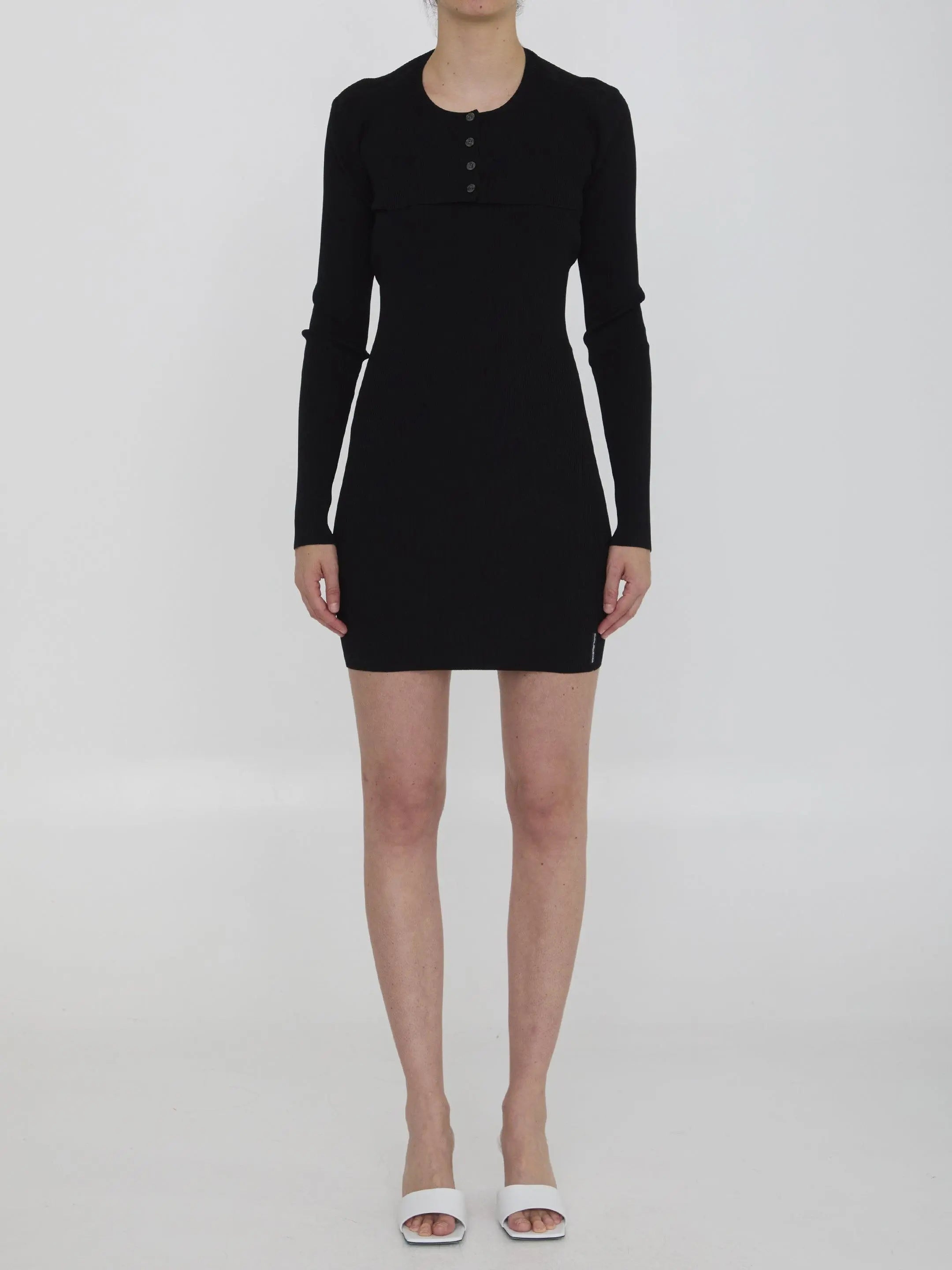 Alexander Wang Women's Knitted Dresses - Black - Mini Dresses Alexander Wang Women's Knitted Dresses - Black - Mini Dresses