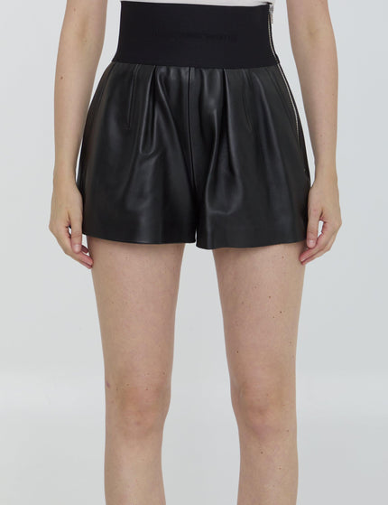 Alexander Wang Waistband Safari Leather Shorts - Ellie Belle
