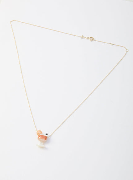 Aliita Cocktail Necklace In Mother of Pearl - Ellie Belle