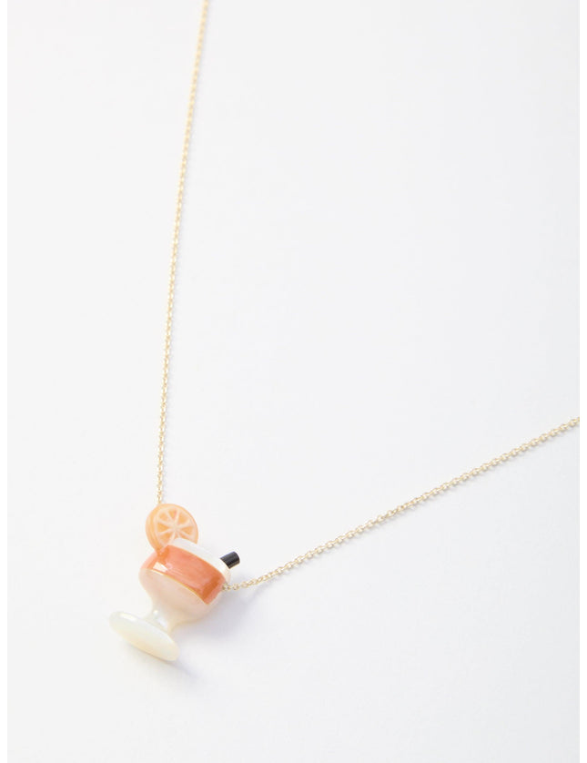 Aliita Cocktail Necklace In Mother of Pearl - Ellie Belle
