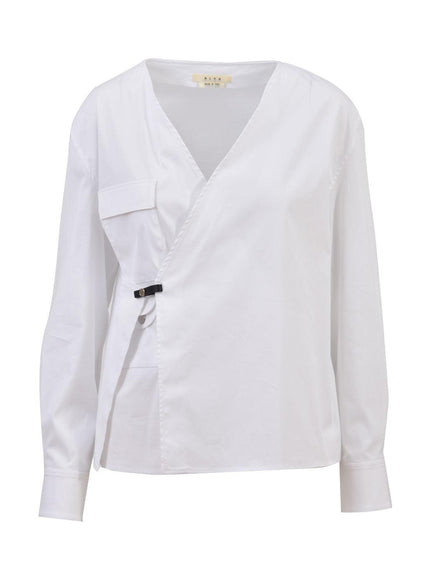 Alyx White Wrap Shirt - Ellie Belle