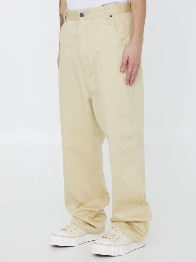 Ami Paris Beige Cotton Trousers - Ellie Belle