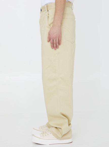 Ami Paris Beige Cotton Trousers - Ellie Belle