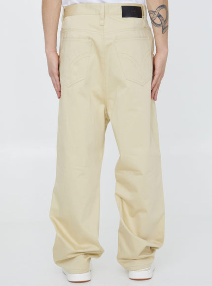 Ami Paris Beige Cotton Trousers - Ellie Belle