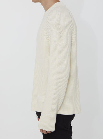 Ami Paris Ivory Jumper With Patch - Ellie Belle