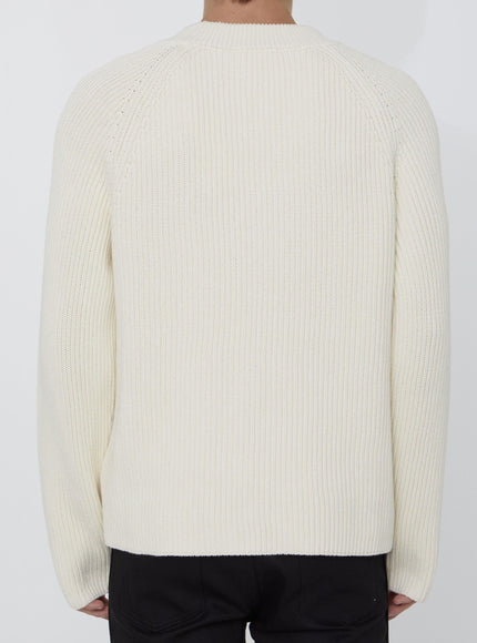 Ami Paris Ivory Jumper With Patch - Ellie Belle